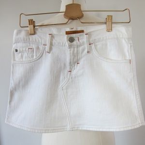 James Jeans White Denim Mini Jean Skirt. Like New!
